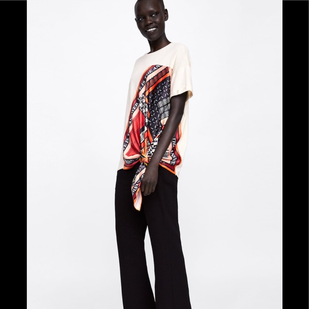 Zara side tie top